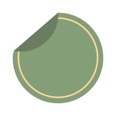 Daire etiket izole simgesi