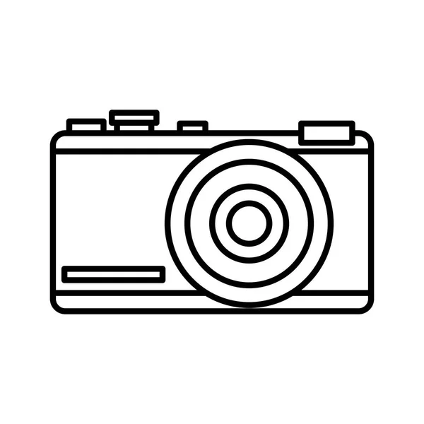 Fotografická kamera s flash ikonou — Stockový vektor