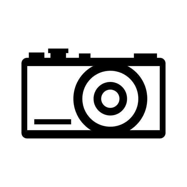 Câmera fotográfica com ícone de flash —  Vetores de Stock