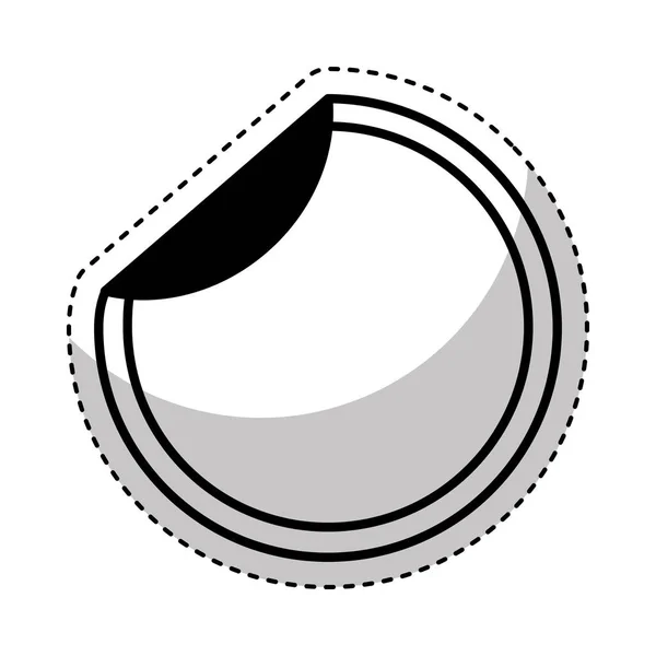 Μεμονωμένο εικονίδιο κύκλο αυτοκόλλητο — Διανυσματικό Αρχείο