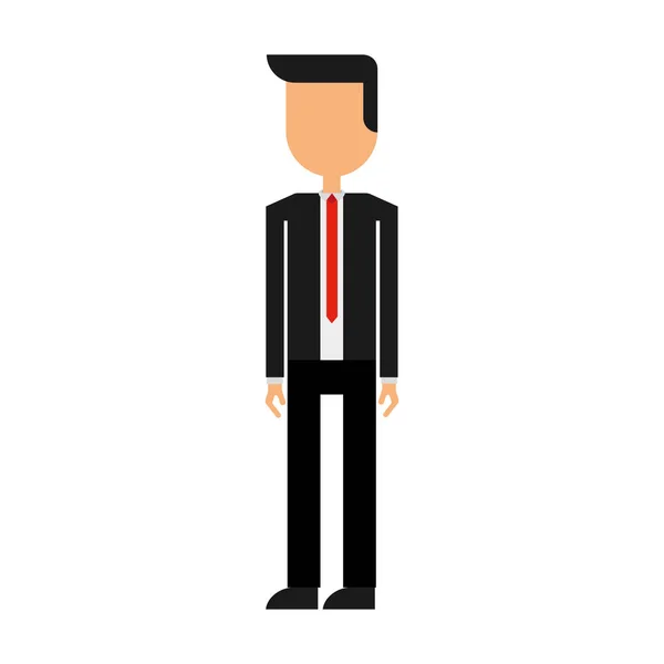Caractère homme d'affaires icône isolée — Image vectorielle