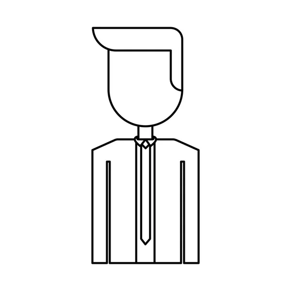 Caractère homme d'affaires icône isolée — Image vectorielle