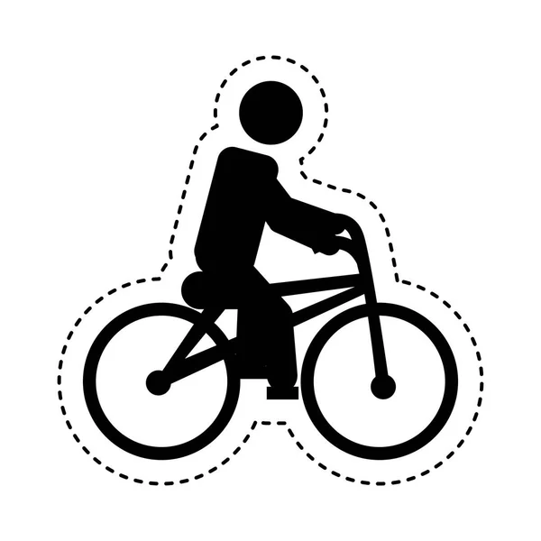 Bicycle extreme sport icon — Stock Vector