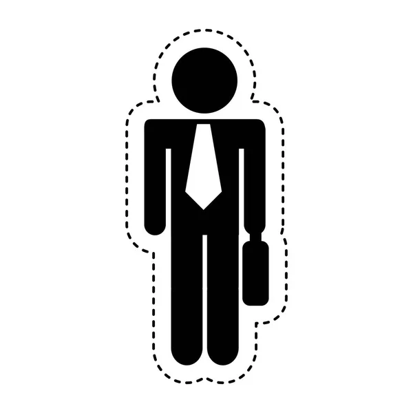 Zakenman karakter geïsoleerde pictogram — Stockvector