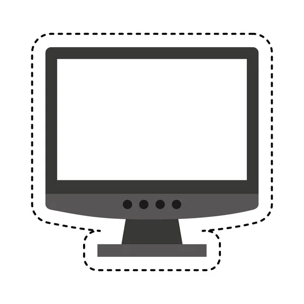 Geïsoleerde bureaubladpictogram computer — Stockvector