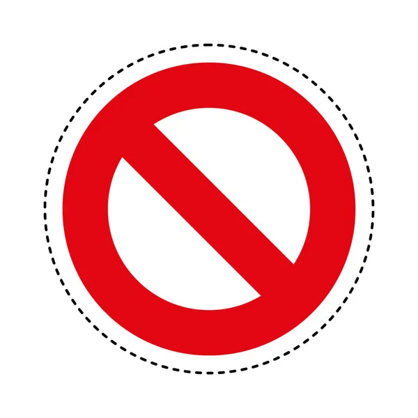 Denied sign isolated icon — Stock Vector