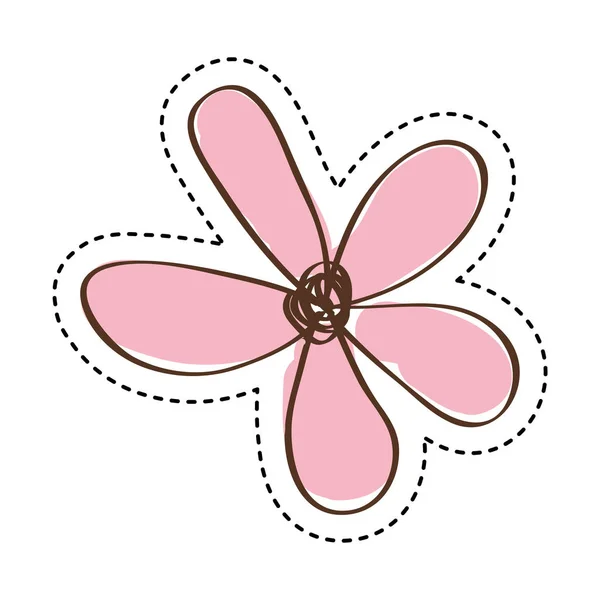 Cute flower isolated icon — Stock Vector