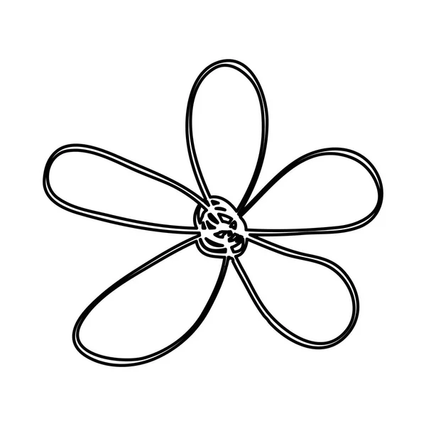 귀여운 꽃 고립 된 아이콘 — 스톡 벡터