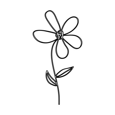 Sevimli çiçek izole simgesi