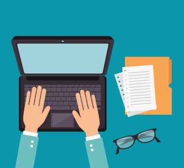 Ofis donatım düz simgeler