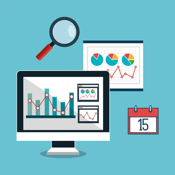 Zoekmachine optimalisatie icoon — Stockvector