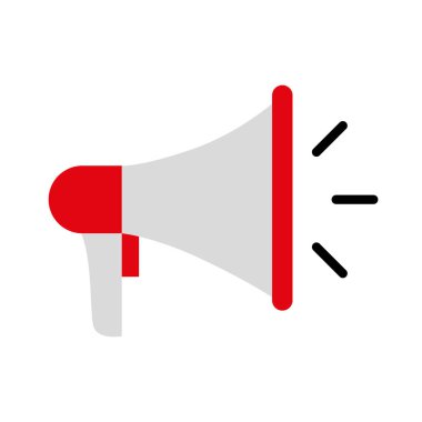 megafon aygıtı izole simgesi