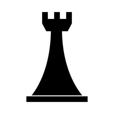 Kule satranç parçası izole simgesi
