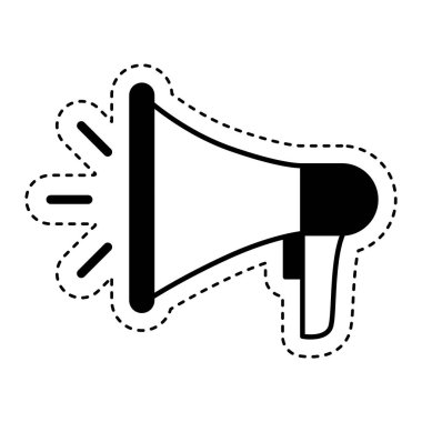 megafon aygıtı izole simgesi