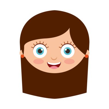 sevimli küçük kız karakter