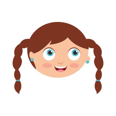 sevimli küçük kız karakter