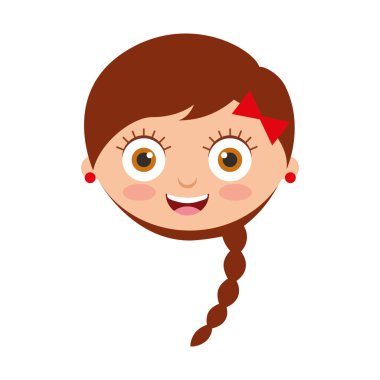 sevimli küçük kız karakter