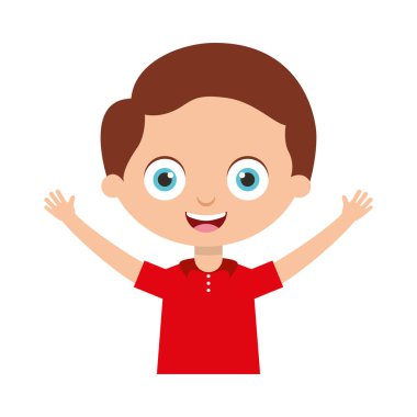 sevimli küçük çocuk karakter