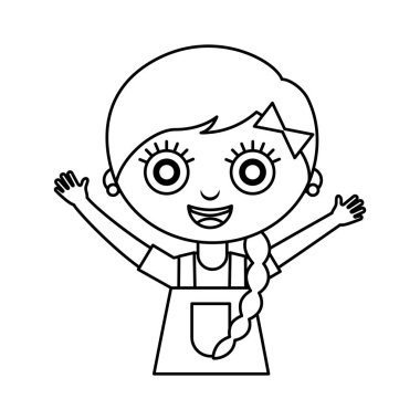 sevimli küçük kız karakter