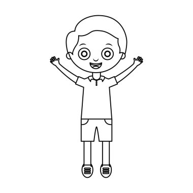 sevimli küçük çocuk karakter