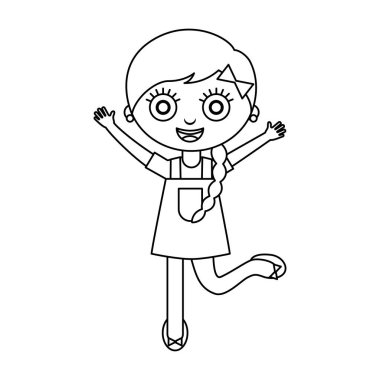 sevimli küçük kız karakter