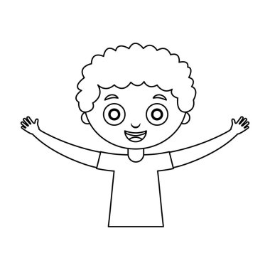 sevimli küçük çocuk karakter