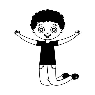 sevimli küçük çocuk karakter