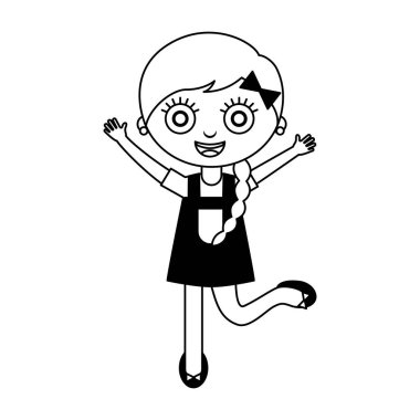 sevimli küçük kız karakter