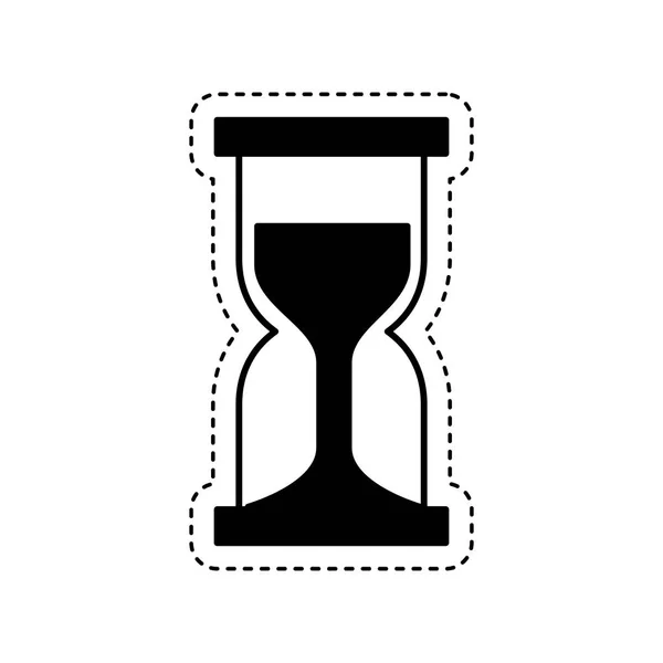 Reloj de arena tiempo aislado icono — Vector de stock