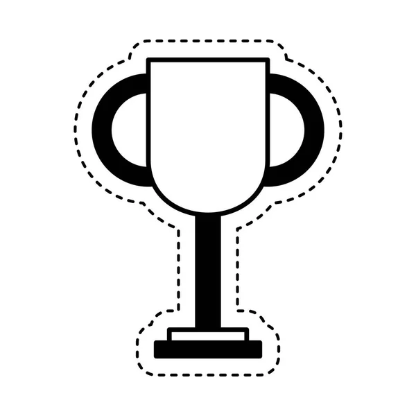 Trofee cup geïsoleerde pictogram — Stockvector