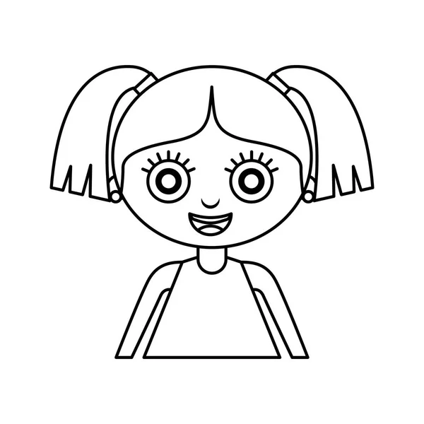 Милий персонаж маленької дівчинки — стоковий вектор
