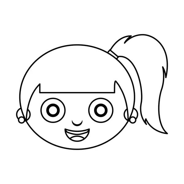 Lindo personaje de niña — Vector de stock