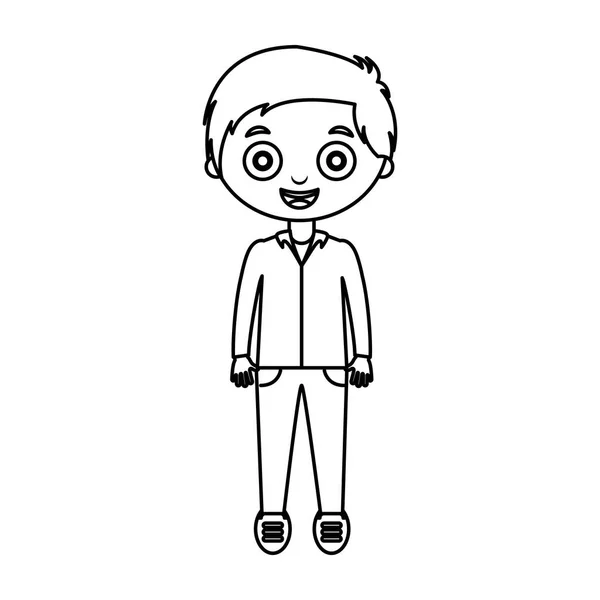 Lindo niño pequeño personaje — Vector de stock