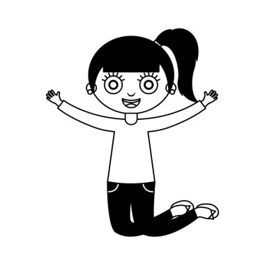 sevimli küçük kız karakter