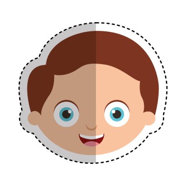 sevimli küçük çocuk karakter