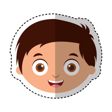 sevimli küçük çocuk karakter