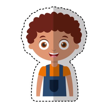 sevimli küçük çocuk karakter