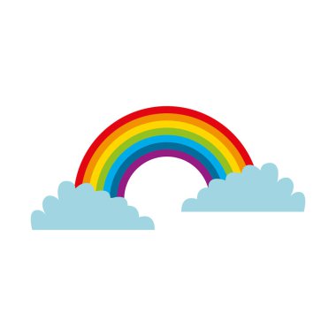 şirin gökkuşağı izole simgesi