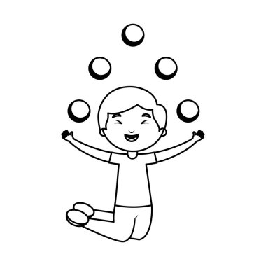 sevimli küçük çocuk karakter