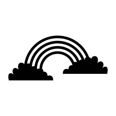 şirin gökkuşağı izole simgesi