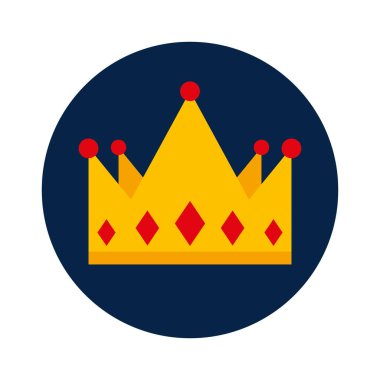 kral taç izole simgesi