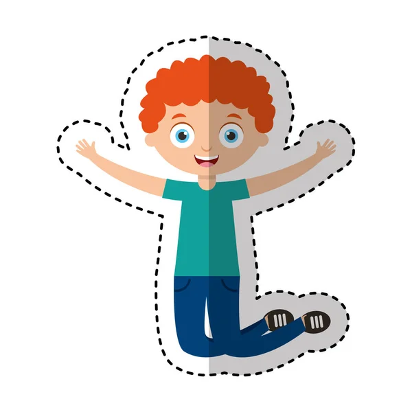 Cute little boy character — Stock Vector