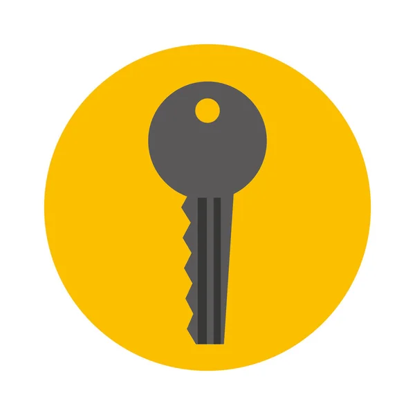 Clave de seguridad aislado icono — Archivo Imágenes Vectoriales