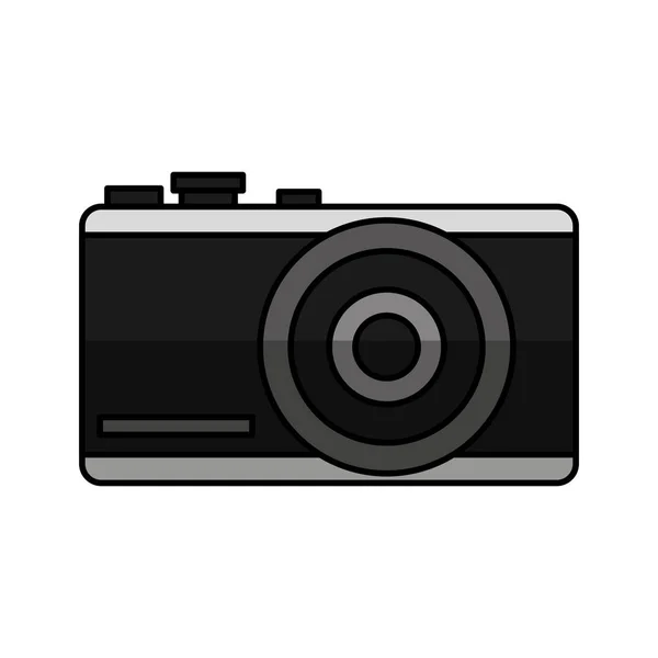 Cámara fotográfica con icono de flash — Archivo Imágenes Vectoriales