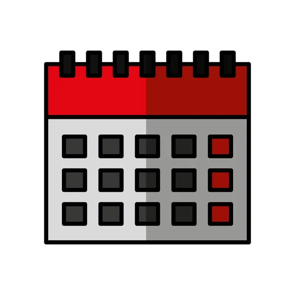 Recordatorio de calendario con lupa — Vector de stock