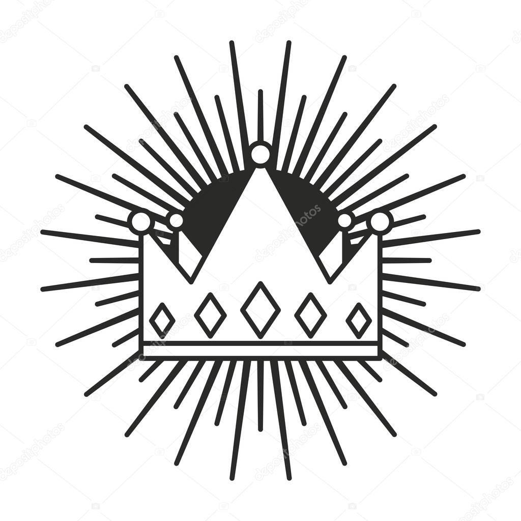 king crown isolated icon