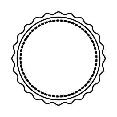 Daire mühür damgası simgesi