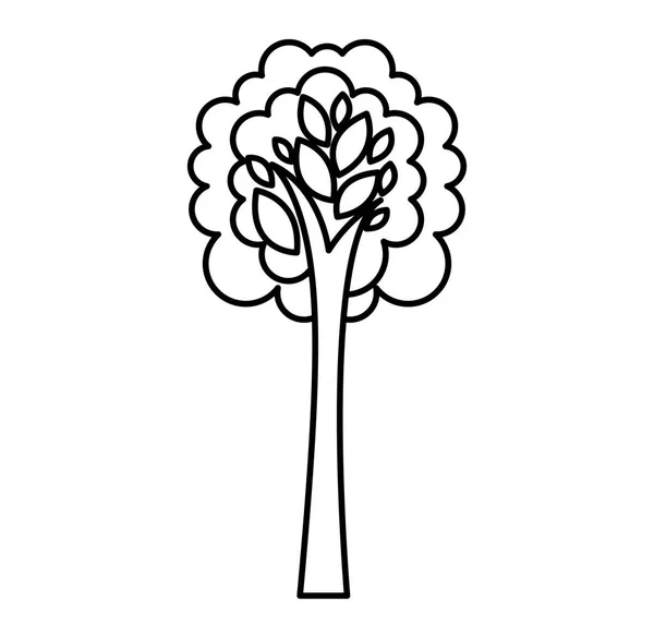 Arbre plante icône isolée — Image vectorielle