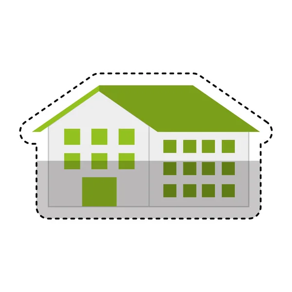 Warehouse building isolated icon — Stock Vector