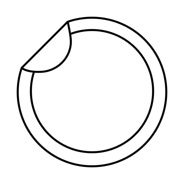 Autocollant cercle icône isolée — Image vectorielle